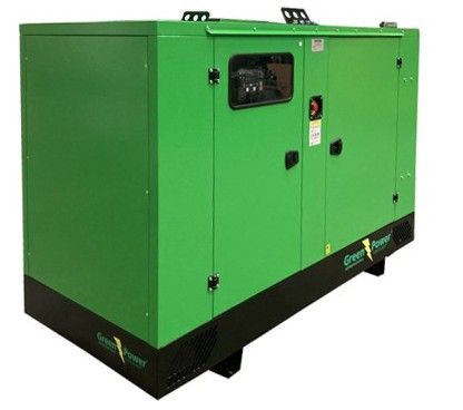 Perkins Elverk 100 kVA 80 kW ljudisolerad/täckt automatisk startpanel