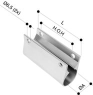 Tving tub i aluminium längd 100mm, Ø32mm, h.t.h. 75mm