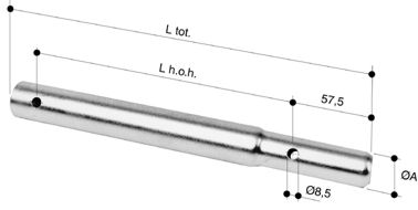 Ventilationsrör stansad Ø5/4 x 2,50,  10000mm