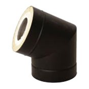 Böj 63° svart 32mm, Ø200mm  