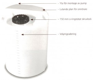 Vattentank stående 150L med skruvlock